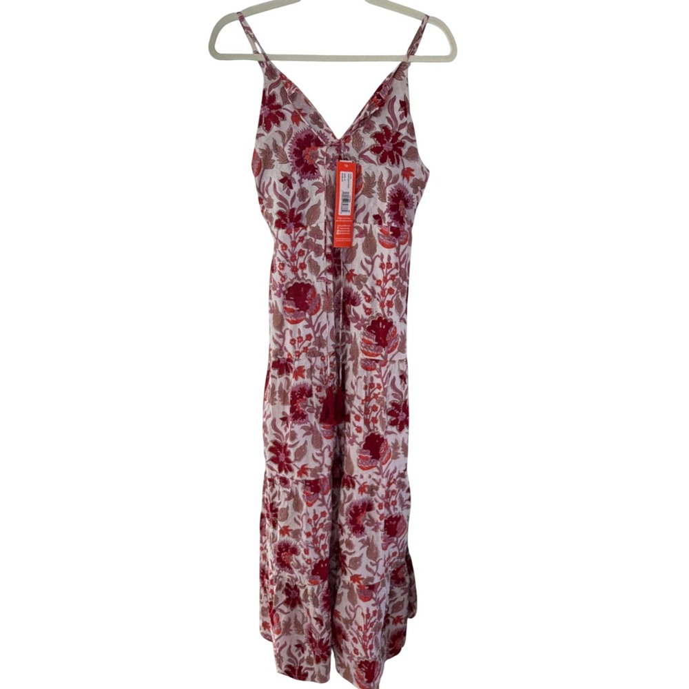 Jude Connally Anita Tiered Dress Women S India Spice Floral Cottagecore Boho NEW
